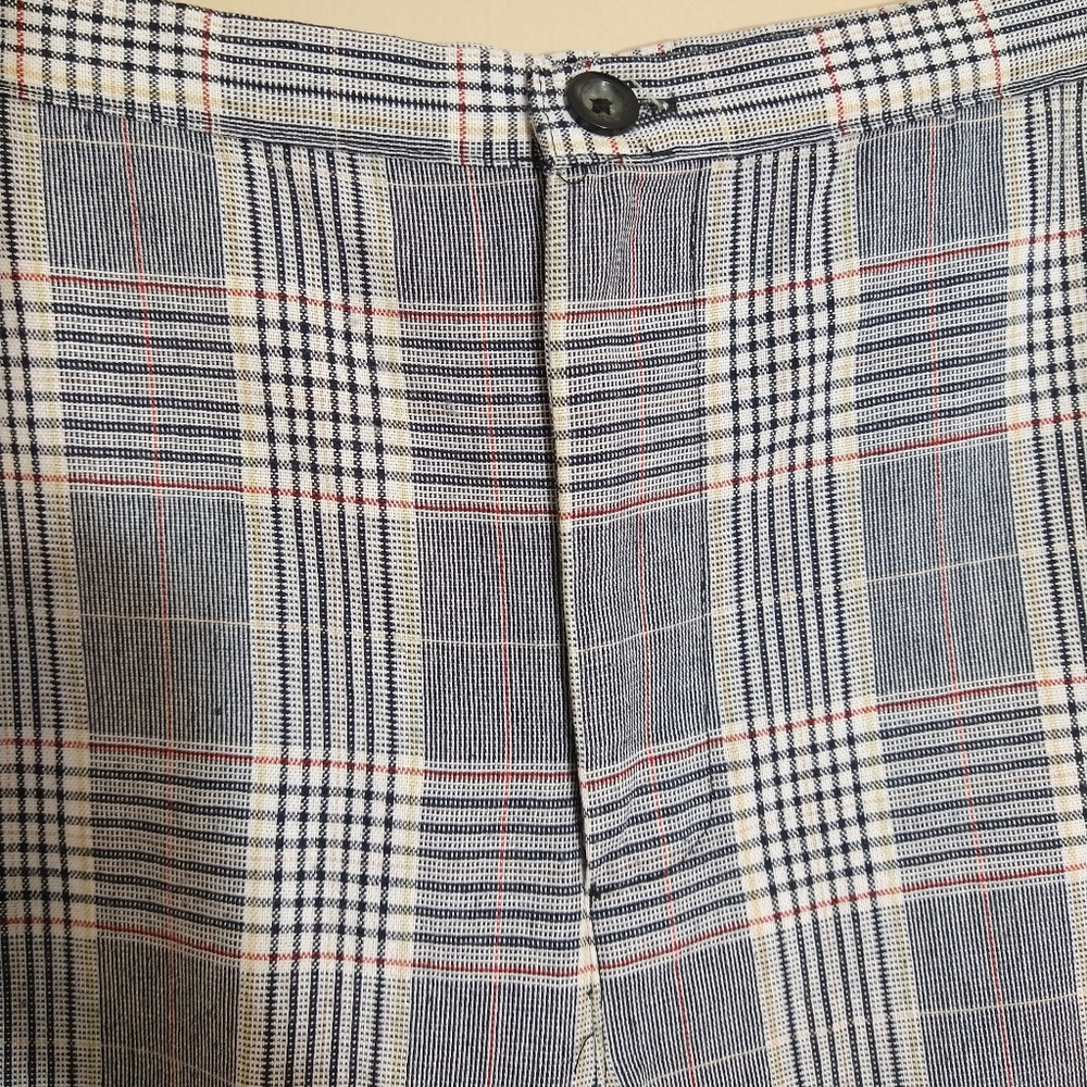 🌹Urban Renewal Plaid Wide/Straight Leg High Waisted Pants XS - Picture 2 of 6